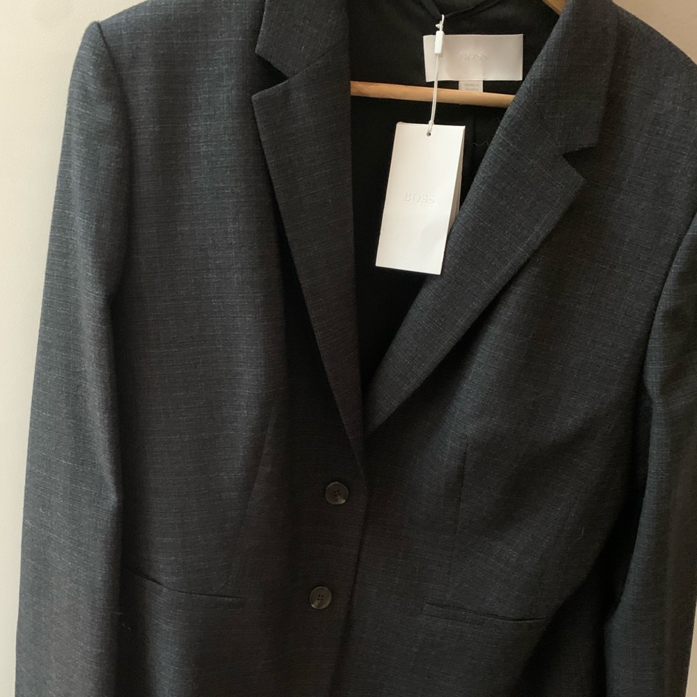 Hugo Boss NWT charcoal black grey blazer jacket